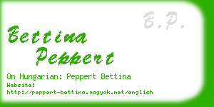 bettina peppert business card